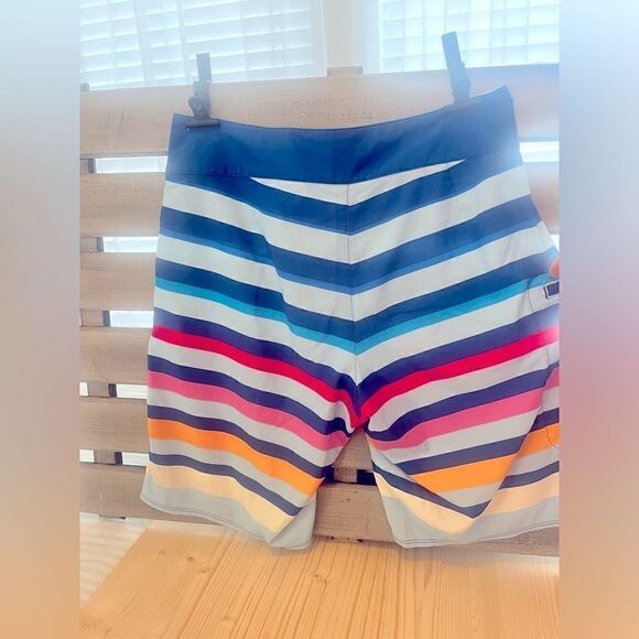 PATAGONIA Mens Size 28 striped swimming trunks.  In mint condition.  No flaws - Picture 3 of 6